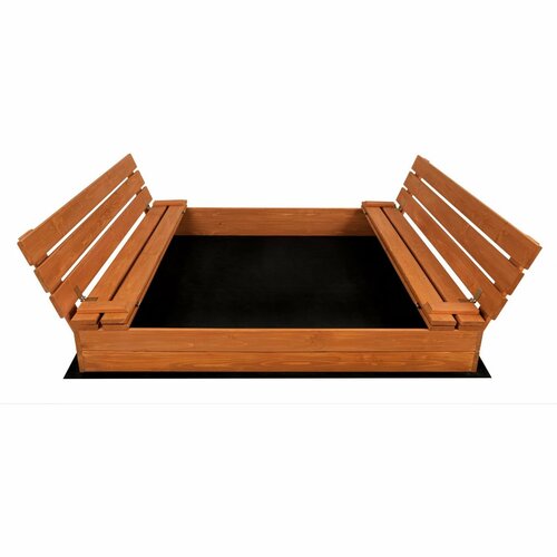 Sand Tropic Drevené pieskovisko s lavičkami, 100 x 100 cm, impregnované