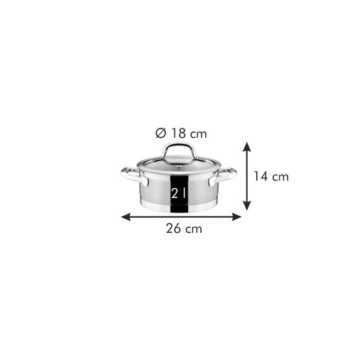 Obrázok TESCOMA Kastról PRESIDENT s pokrievkou 18cm, 2.0l (8595028477399)