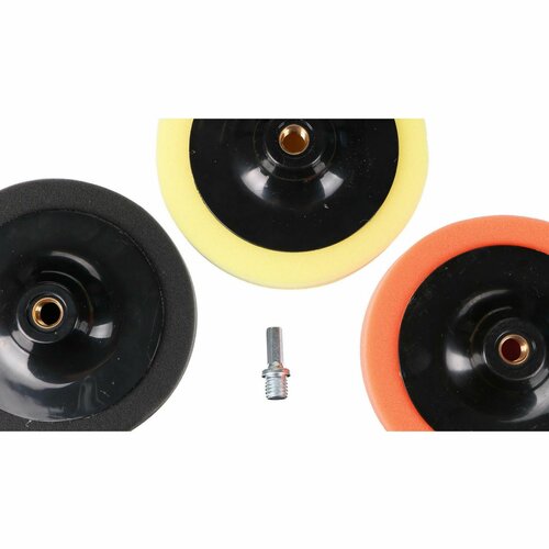 Sixtol Set Polierpads/-schwämme mitAutoreinigungscheibe, 3 Stück