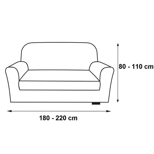 Multielastyczny pokrowiec na kanapę Contra kremowy, 180 - 220 cm