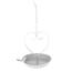 Hanging metal bird feeder Bird's heart white, 18 x21 cm