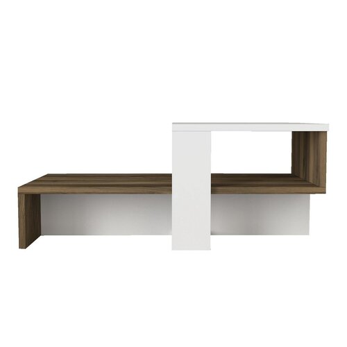 Konferenčný stolík Chain White and Walnut