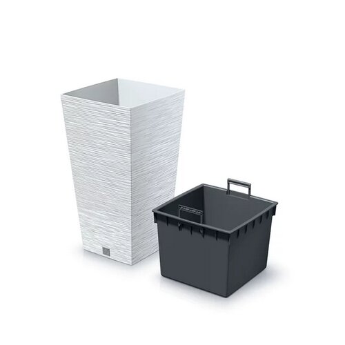 Ghiveci de flori FURU SQUARE 29,5 cm, alb