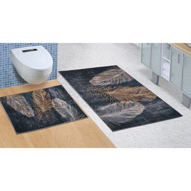 Bellatex Komplet kopalni predpražnikov brez izrezaPírko 3D, 60 x 100 cm, 60 x 50 cm