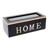 Holzbox für Teebeutel HOME, 23 x 10 x 8 cm