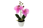 Orchidee artificială în ghiveci din ceramică, roz deschis