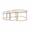 Couchtisch-Set Aurum Gold 80 cm, 3 Stück