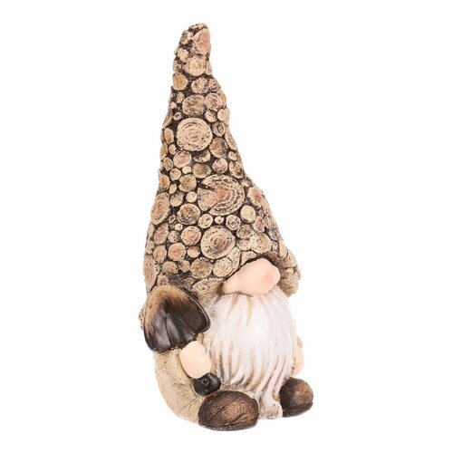 Záhradná dekorácia Škriatok lopatka, 11 x 9 x 21 cm, polyresin