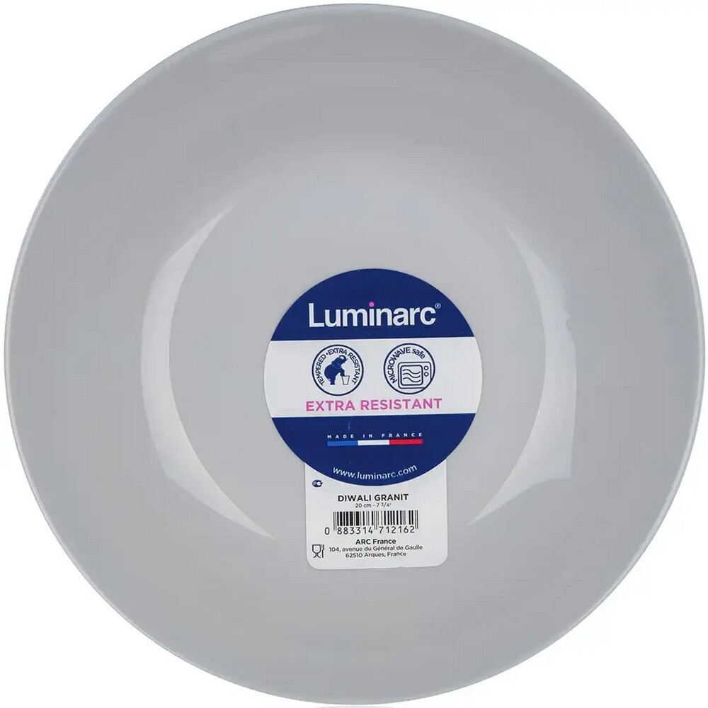 Luminarc Tanier hlboký DIWALI 20 cm, 6 ks, sivá
