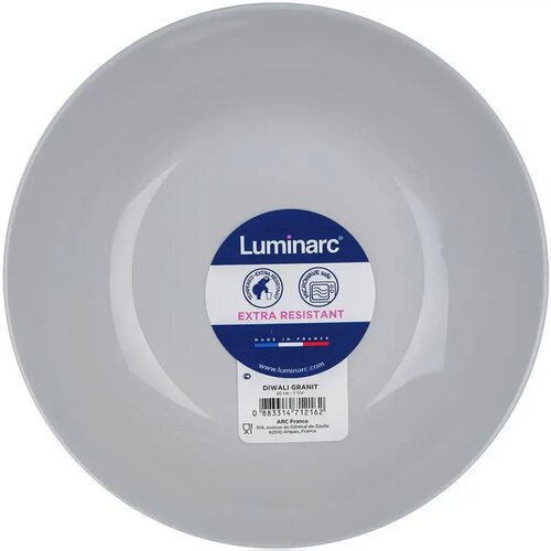 Luminarc Talerz głęboki DIWALI 20 cm, 6 szt., szary