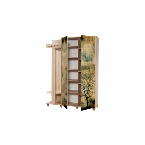 Wieszak z szafką Garmanto Tree Sonoma Oak Double