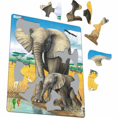 Larsen Puzzle Slon se slůnětem, 32 dílků