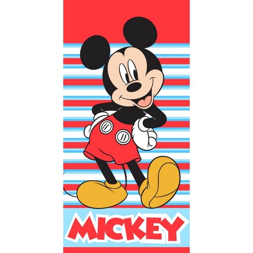 Carbotex Detská osuška Mickey Mouse Vždy s úsmevom, 70 x 140 cm