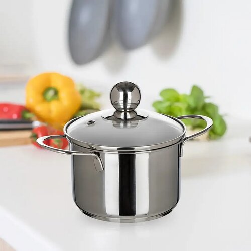Banquet Nerezový kastrol s poklicí Piccolo, 12 cm, 0,85 l