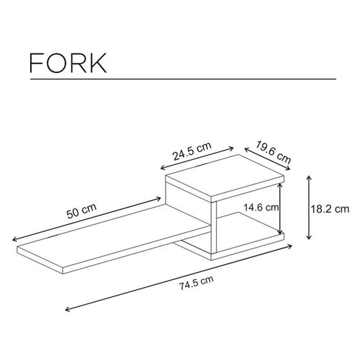Polička Fork White, 2 ks