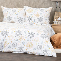 4Home Flanell-Bettwäsche Frosty snowflakes,