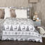 Lenjerie pat bumbac flanel 4Home Christmas Time , gri,  140 x 220 cm, 70 x 90 cm