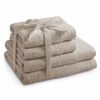 Restilo Handtuch- und Badetuch-Set Amari beige, 2 Stück 50 x 100 cm, 2 Stück 70 x 140 cm