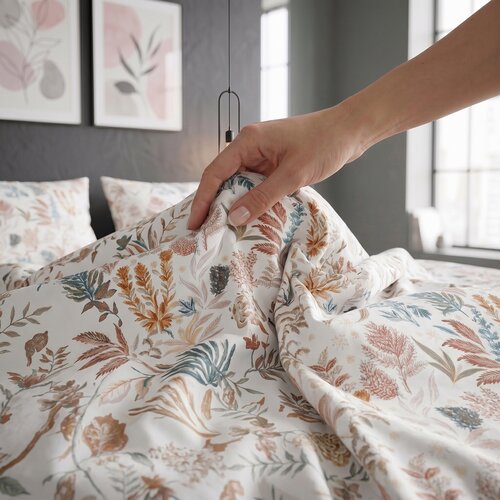 Kvalitex Satin-Bettwäsche Luxury Collection Coral garden, 140 x 200 cm, 70 x 90 cm