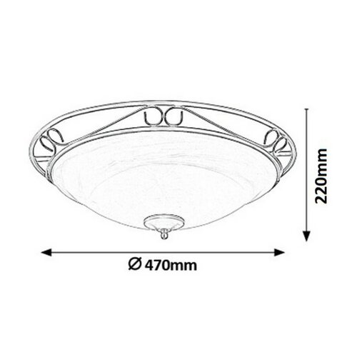 Rabalux 3723 Athen mennyezeti lámpa, átmérő: 47 cm termék 2. képe