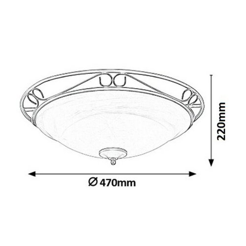 Rabalux 3723 стельовий світильник Athen, діам. 47 см