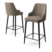 Sada barových židlí Enox Cappuccino and Black, 2 ks