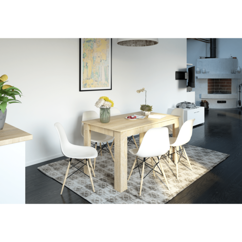 Masă de sufragerie GENERAL NEW, stejar sonoma