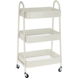 Storage Solutions Kuchyňský kovový vozík 3 patra 44 x 31,5 x 79,5 cm, bílá
