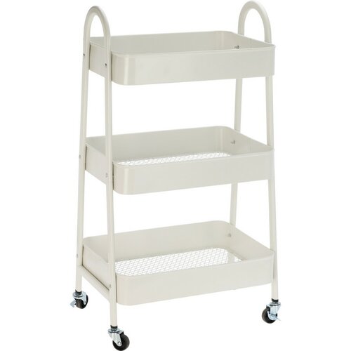 Storage Solutions Küchenwagen aus Metall, 3 Etagen, 44 x 31,5 x 79,5 cm, weiß