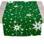 Csillagos karácsonyi asztali futó, zöld, 40 x 85 cm