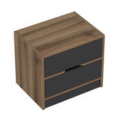 Stolik nocny Elina Walnut Anthracite