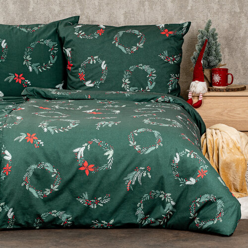 Lenjerie de pat din bumbac 4Home Poinsettia ,140 x 200 cm, 70 x 90 cm