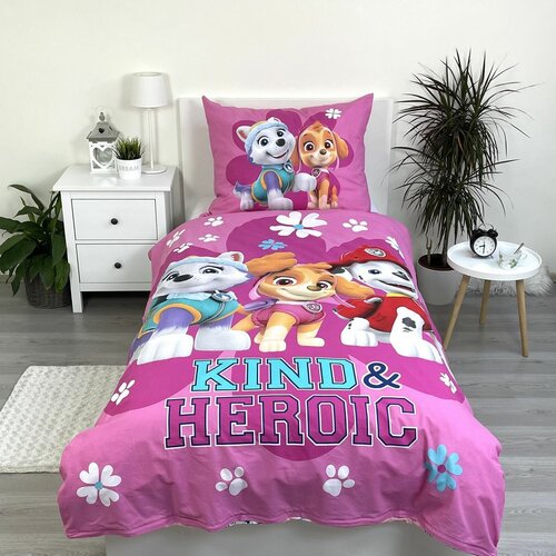 Jerry Fabrics Otroško bombažno posteljnino PawPatrol PP427 Heroic, 140 x 200 cm, 70 x 90 cm