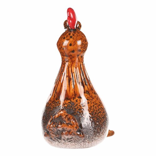 Decorațiuni de grădină pentru gard Găină, 8 x 8 x16 cm, ceramică