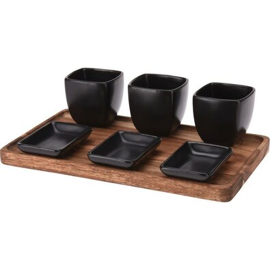 Set de servit Acacia Black, 7 piese