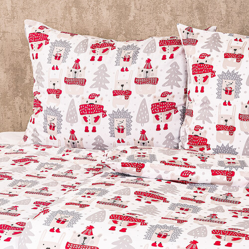 4Home Bombažna posteljnina Winter animals, 140 x 200 cm, 70 x 90 cm