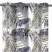 Restilo Штора Blackout Palm Leaves синій, 140 x 245 см