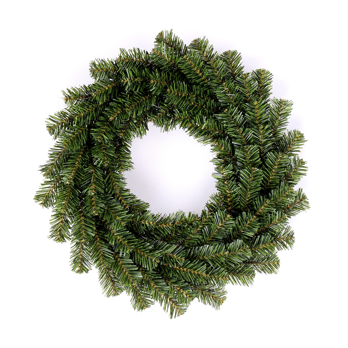 Mesterséges zöld koszorú, díszítetlen, átmérő 50cm