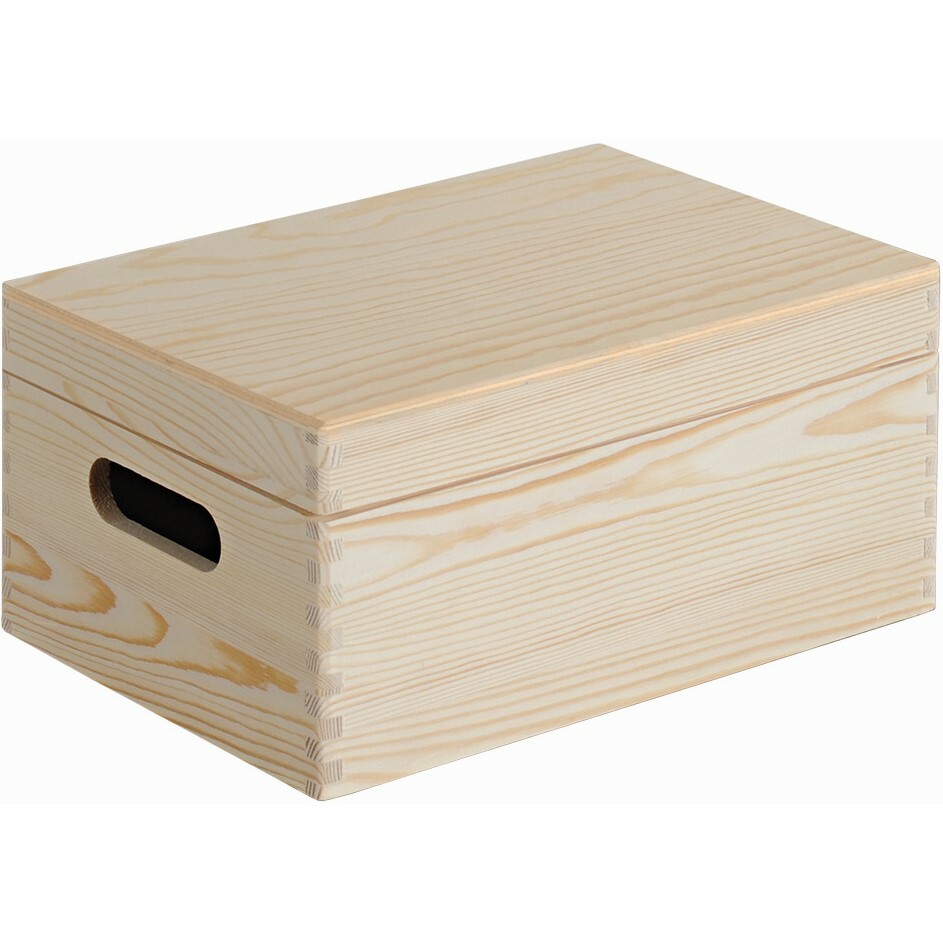 Kesper 69401 Pojemnik z odchylaną pokrywą sosna 29x 19 x 13,5 cm, S