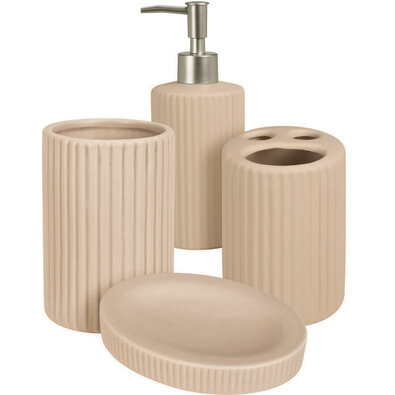 Set baie Stripes, 4 buc, bej