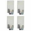 Wenko Set of 4 stainless steel self-adhesive hooks