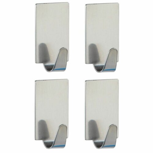 Wenko Sada 4 nerezových samolepících háčků Shiny
