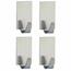Wenko Set of 4 stainless steel self-adhesive hooks