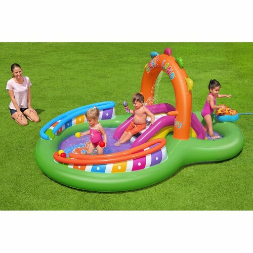 Bestway Aufblasbares Wasserspielzentrum Sing and Splash, 295 x 190 x 137 cm