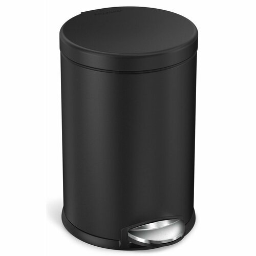 Coș de gunoi rotund Simplehuman cu pedală 4,5 l, negru
