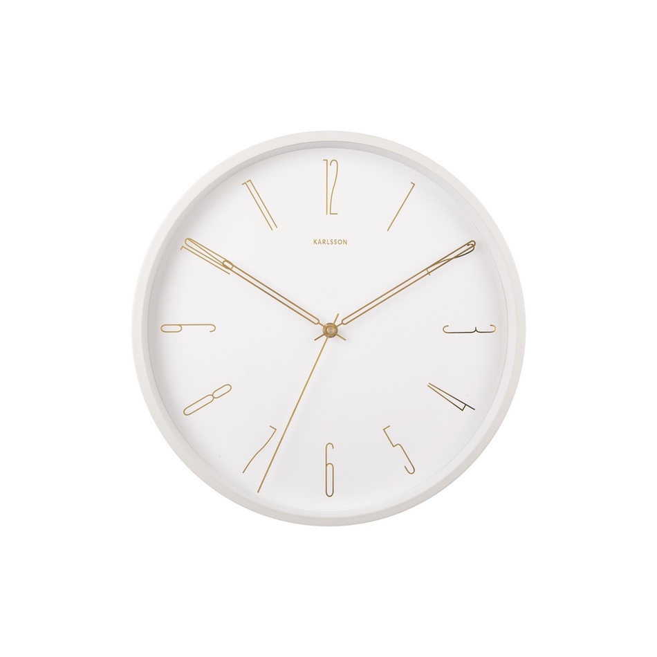Karlsson 5898WH designové nástěnné hodiny, 35 cm