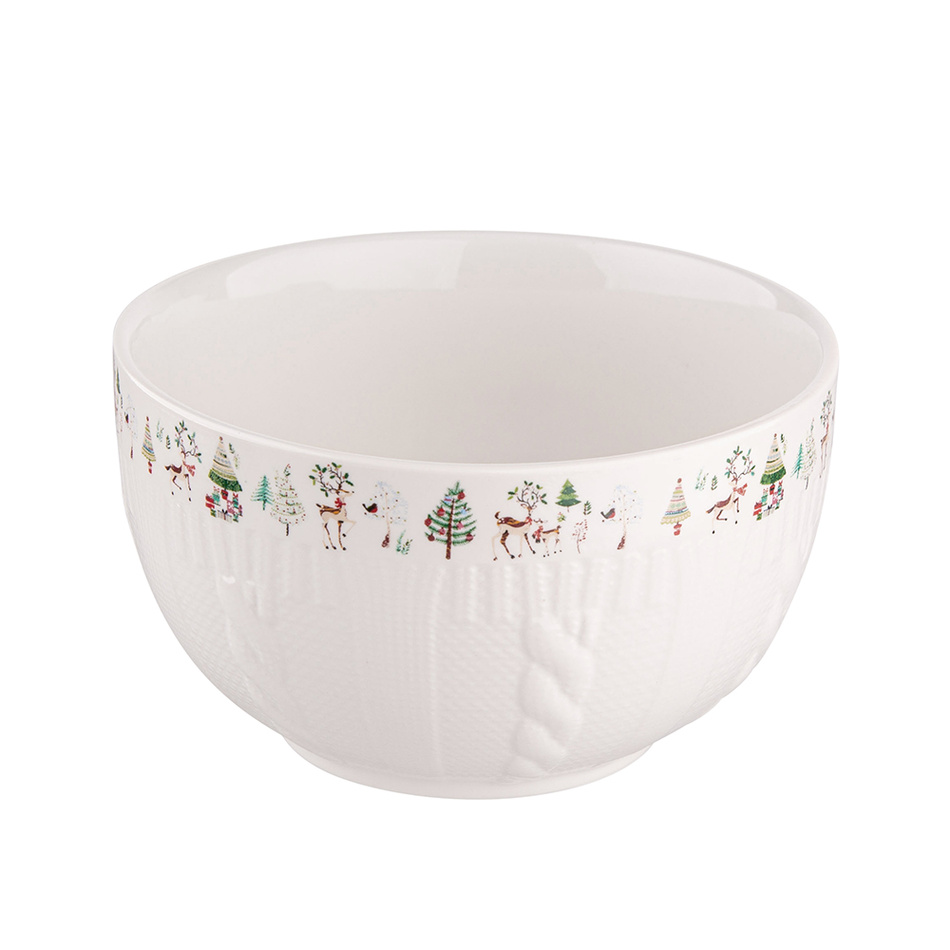 Obrázok Altom Sada porcelánových misiek Xmas Tree 600 ml, 6 ks