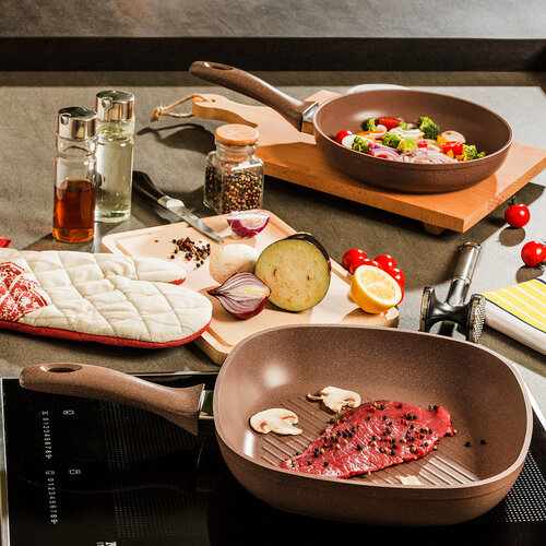 4Home Žar panvica Granite Brown 28 cm