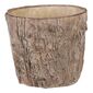 Blumenübertopf Holz, 21 x 19 cm, Betonbraun  ,