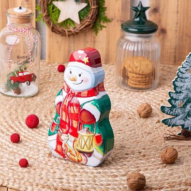 Altom Pločevinasta posoda za piškote in medenjakeSnowman 23 x 13 cm